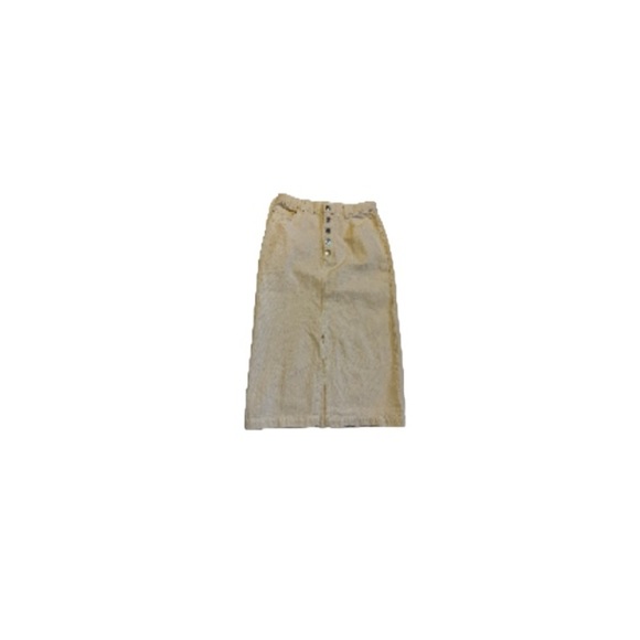 🆕 H&M Conscious Collection Cream Denim Pencil Skirt - Women’s Size 8 PETITE - Picture 1 of 6